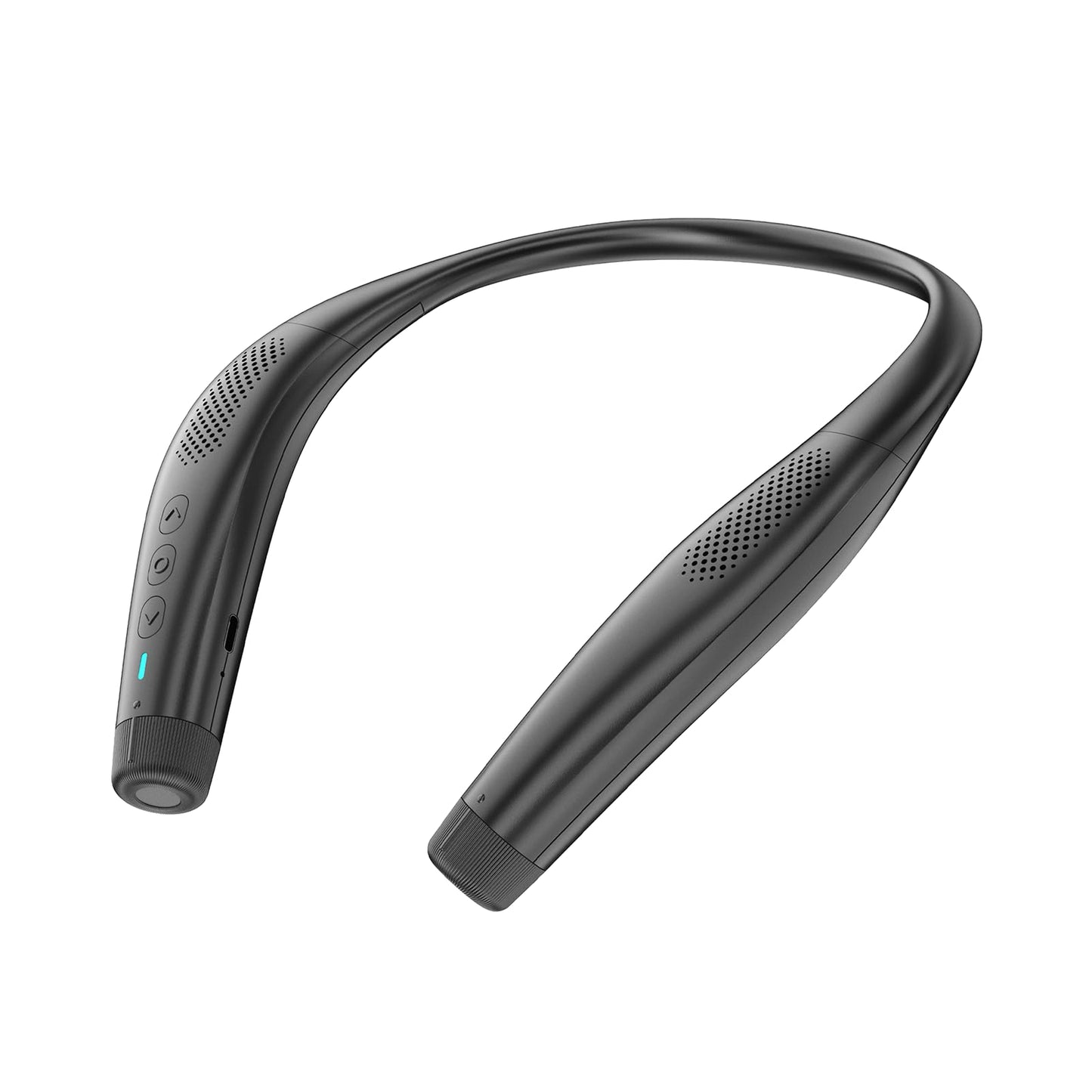 Evinof - Altavoz Bluetooth inalámbrico con banda para el cuello, cómodo y ligero, con tecnología para trabajar desde casa, micrófono integrado, 24 horas de duración de la batería