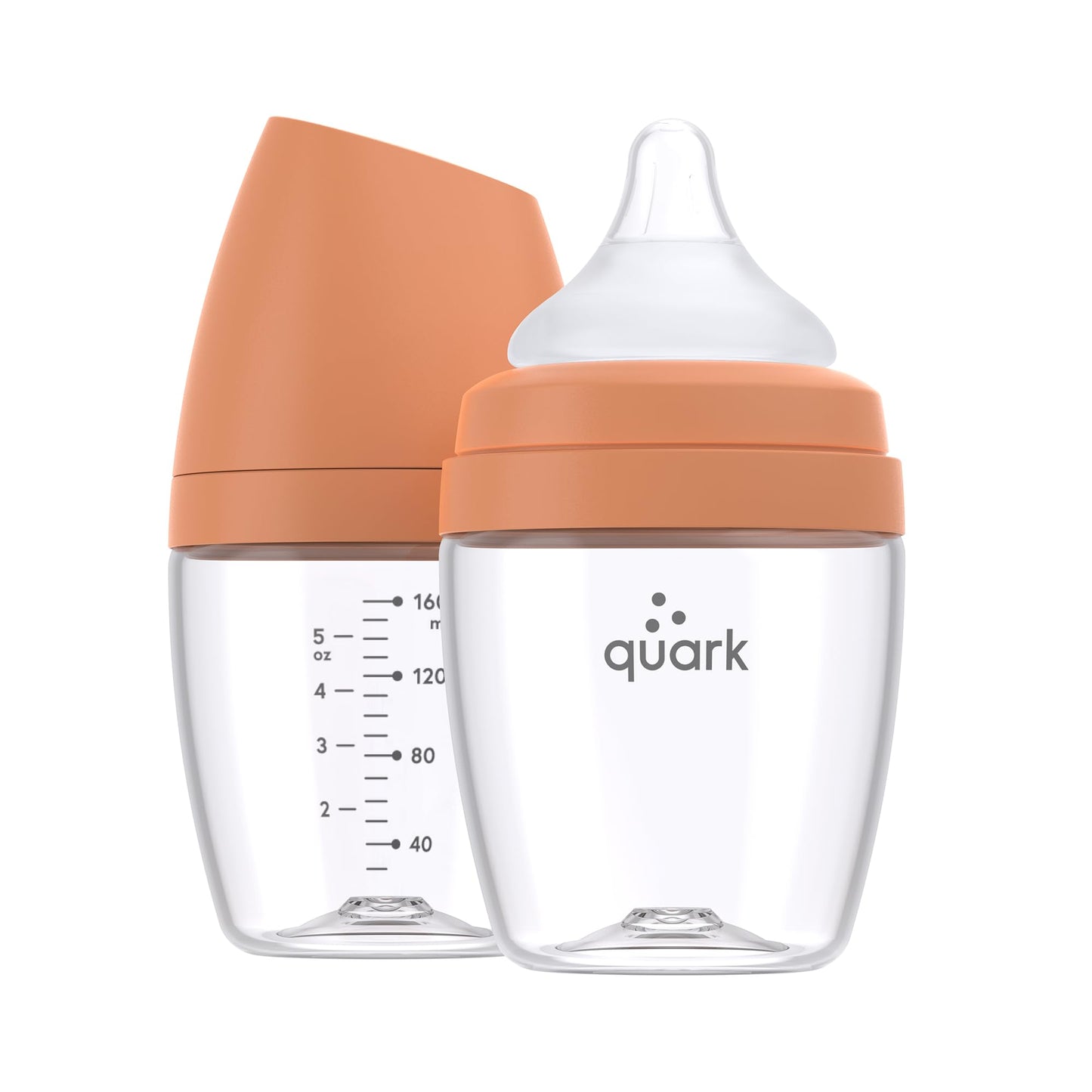 Quark Minibiberón Buubibottle De Flujo Lento Para Recién Nacidos - Con Tetina Anticólicos Realfeel Para Simular La Lactancia Materna - Sin Bpa, Pvc Ni Toxinas - Biberón De 147 Ml Con Tapa, Paquete De