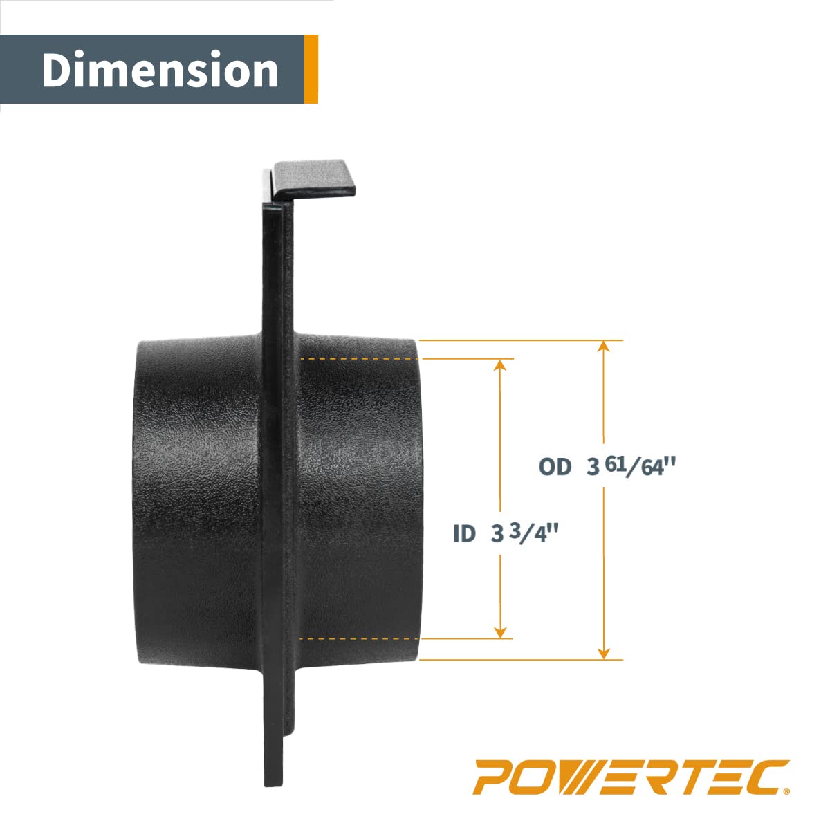 Puerta de Explosión POWERTEC 70363 Flexible para Control de Polvo de 4 Pulgadas