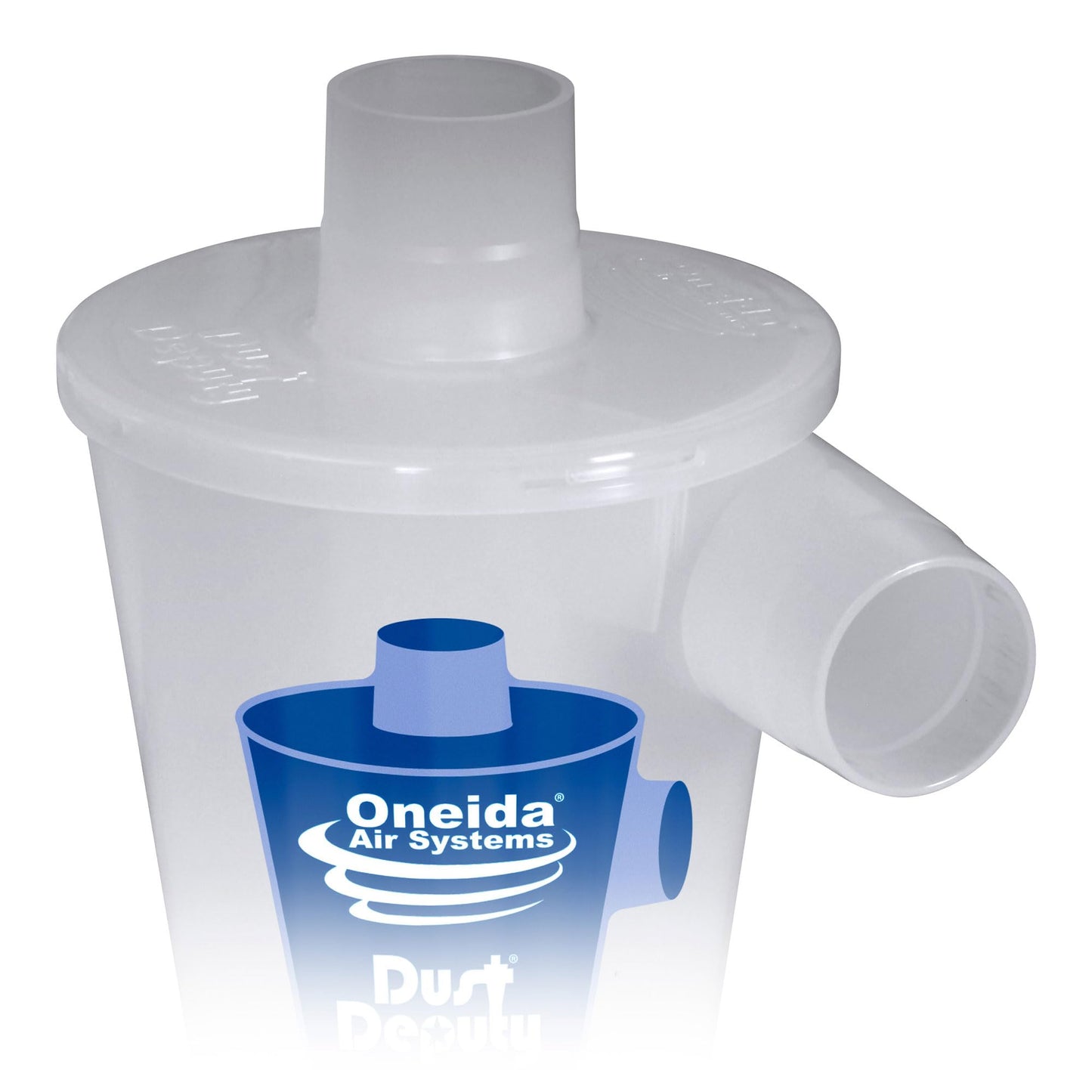 Kit Separador Ciclónico Oneida Air Systems Dust Deputy Deluxe Transparente con Soportes para Aspiradoras en Húmedo/Seco