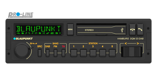 Radio de Coche Blaupunkt Hamburg SQM 23 DAB Vintage Retro Variocolor Bluetooth 200 W