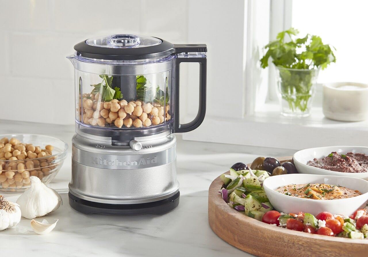 KitchenAid KFC3516CU Picador de alimentos 3,5 tazas, Plateado Contour, Una talla, 1, Contour Silver