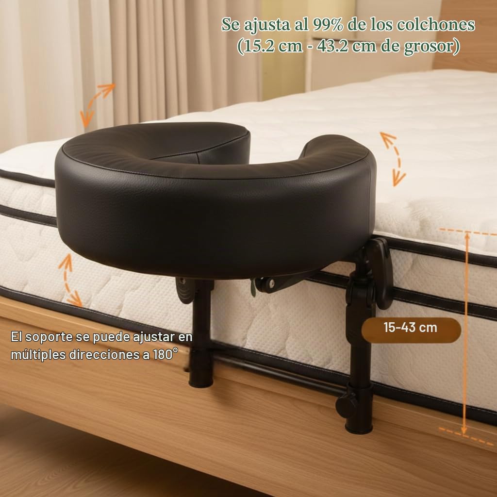 Reposacabezas de Masaje MAOSEMSI Gris Ajustable con Funda Lavable y Espuma Viscoelástica