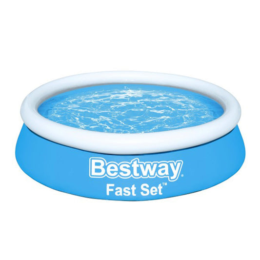 Bestway - Piscina Inflable Redonda de 6 Pies x 20 Pulgadas, TriTech, 5 Pulgadas de Alto, Azul, para Uso Exterior