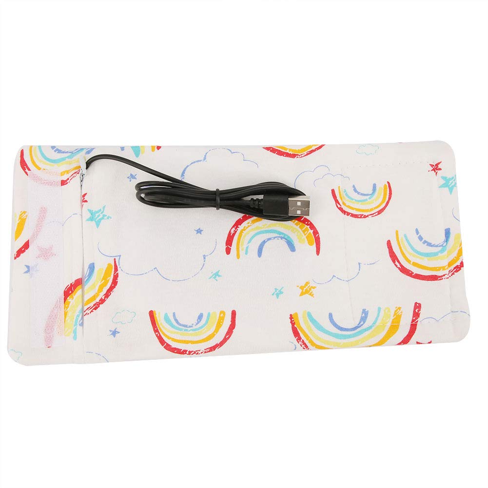 Calentador De Biberones Portátil, Algodón+mezcla De Spandex USB Calentador De Biberones, Compatible Con Bancos De Energía, Computadoras Portátiles, Adaptadores De Carga(Arcoíris)