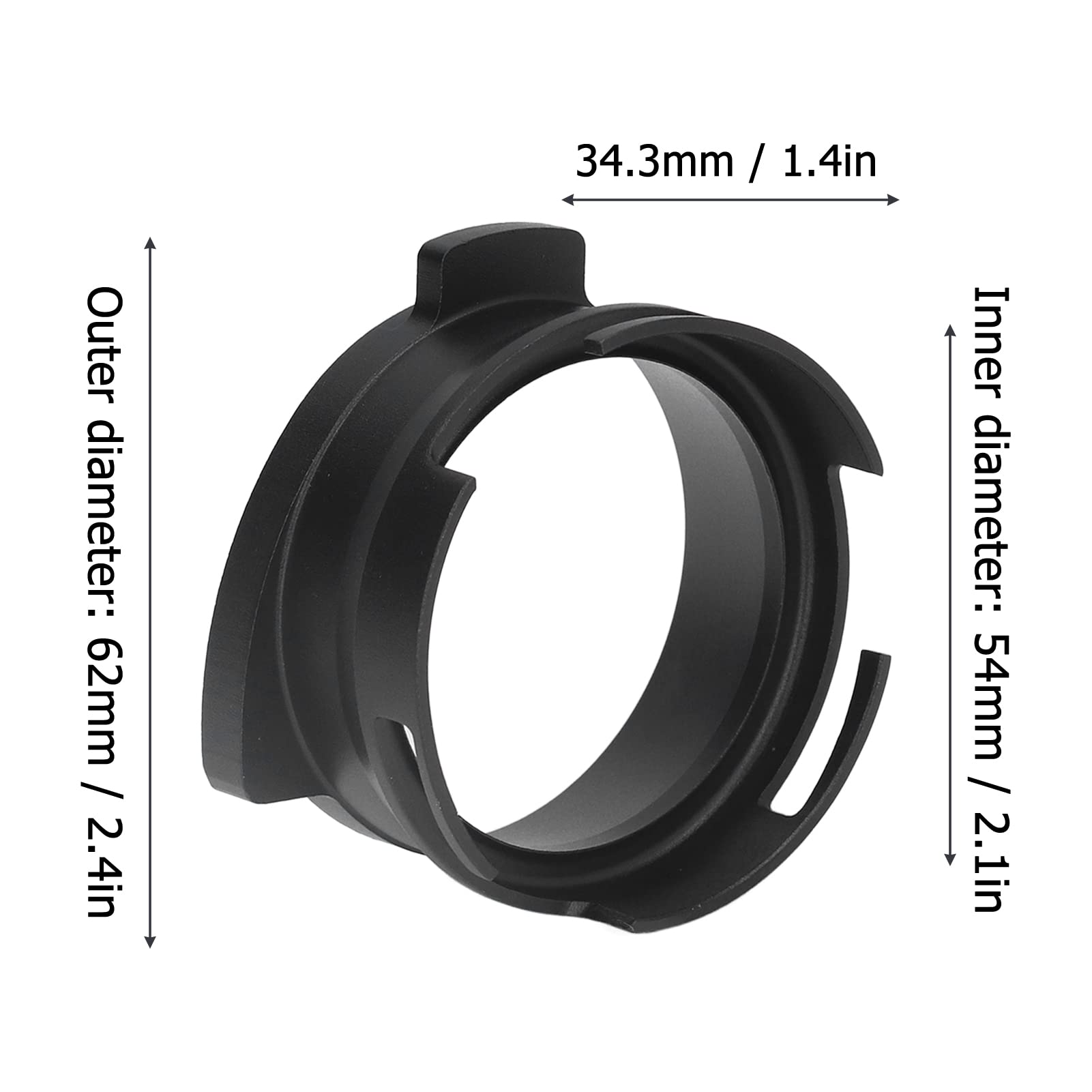 Anillo Dosificador Tgoon Negro para Cafetera Espresso 54mm Serie 8