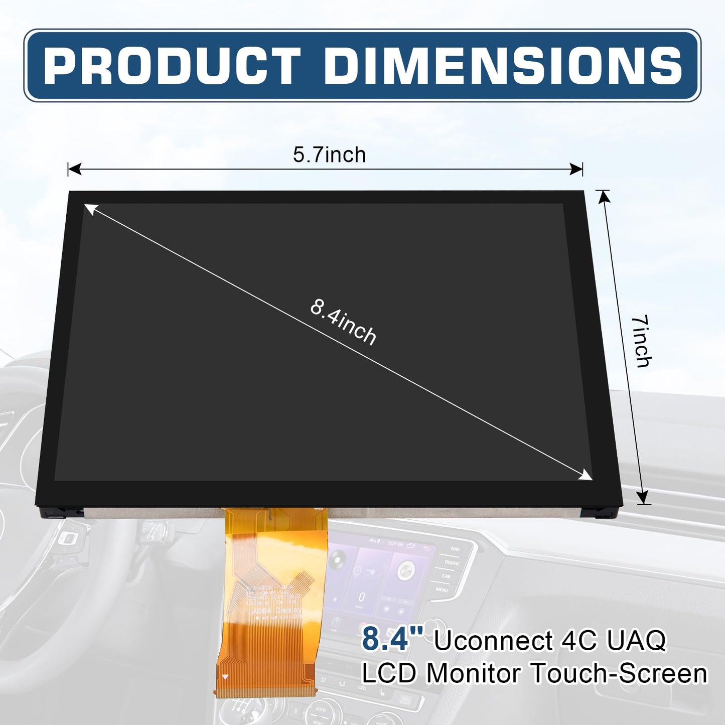 visualización táctil Uconnect de 8.4 pulgadas para Dodge RAM