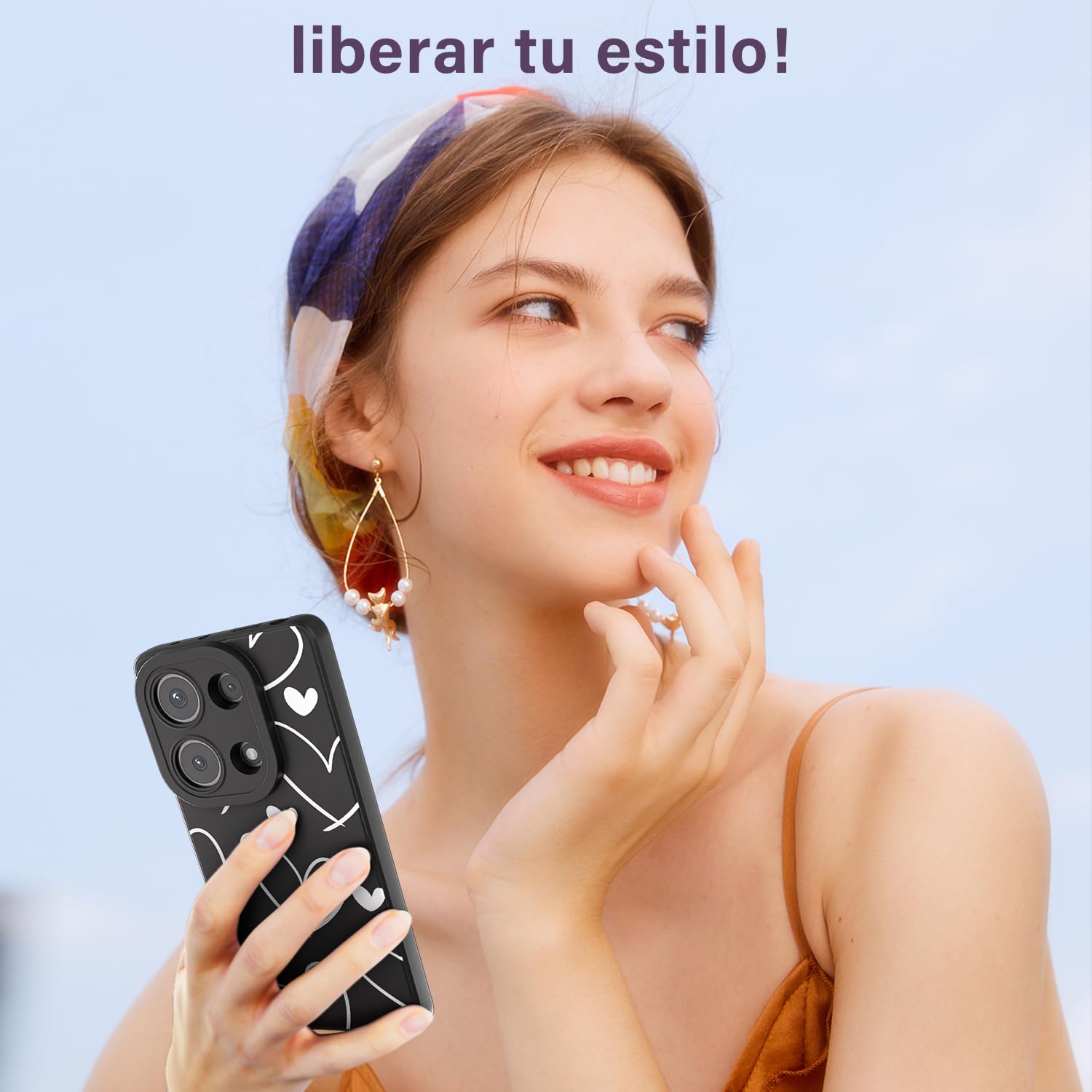 Threehao Funda para Redmi Note 13 Pro 4G y Poco M6 Pro 4G, Ultra Delgado Flexible Suave TPU Silicona Carcasa con Moda Aesthetic Dibujos Corazón Blanco Simple, Antigolpes Anti-arañazos Protectora