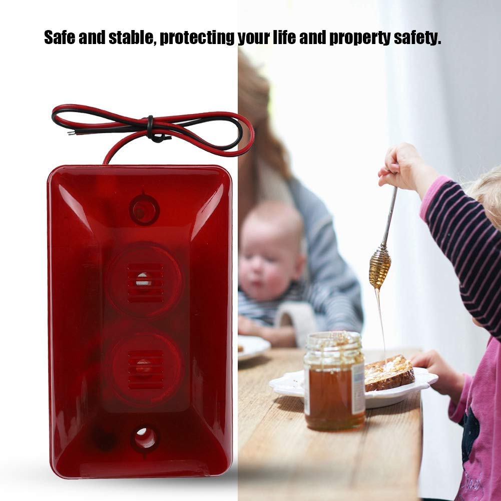 Sirena de Alarma 12V 15W con Luz Flash 120dB para Casa, Empresa y Comunidad