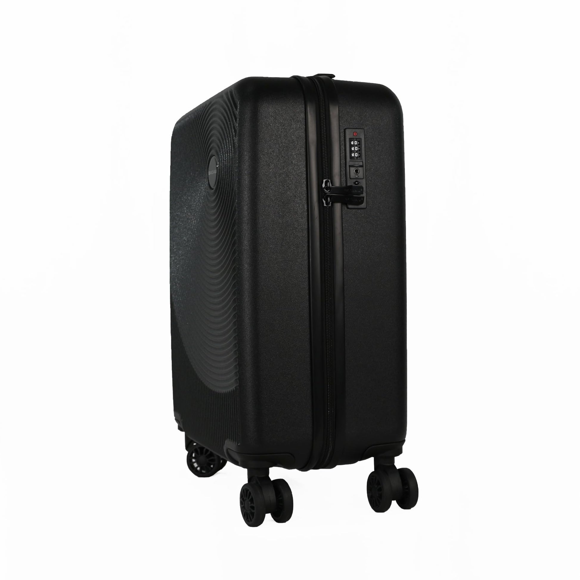 Bagiau Maleta de viaje carry on 20" rígida con 8 ruedas y candado integrado de color negro