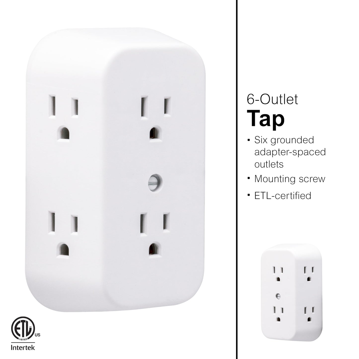General Electric JASHEP50759 In-Wall Adapter, 6-Outlet