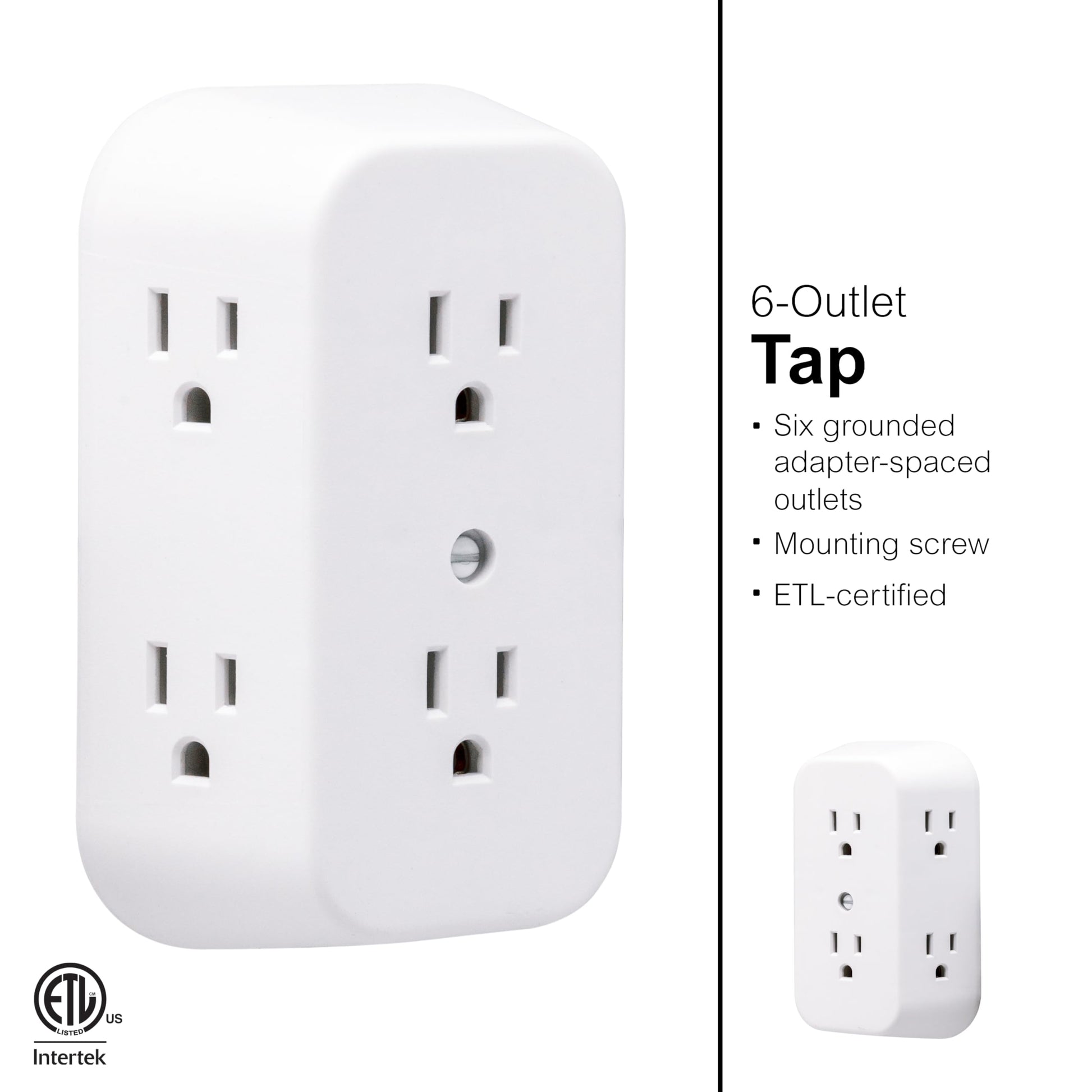 General Electric JASHEP50759 In-Wall Adapter, 6-Outlet