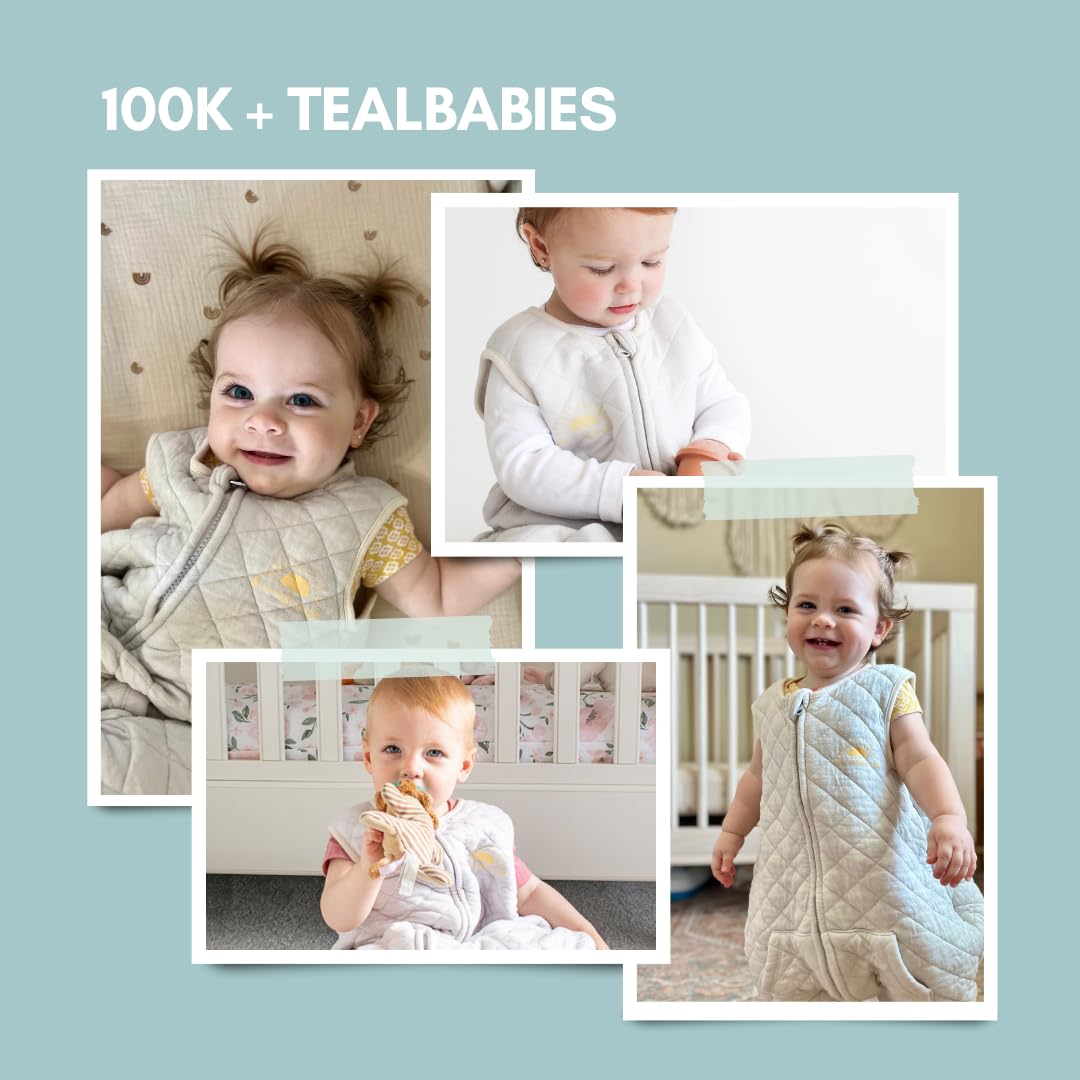 Tealbee DREAMSUIT: Saco de dormir para niños pequeños con pies 3T 4T - Manta de bebé de cuatro estaciones para caminantes, rayón hecho de bambú, saco de dormir de algodón orgánico, Sunshine