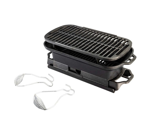 Lodge Sportsman's - Parrilla profesional de hierro fundido, 1 cada una, color negro