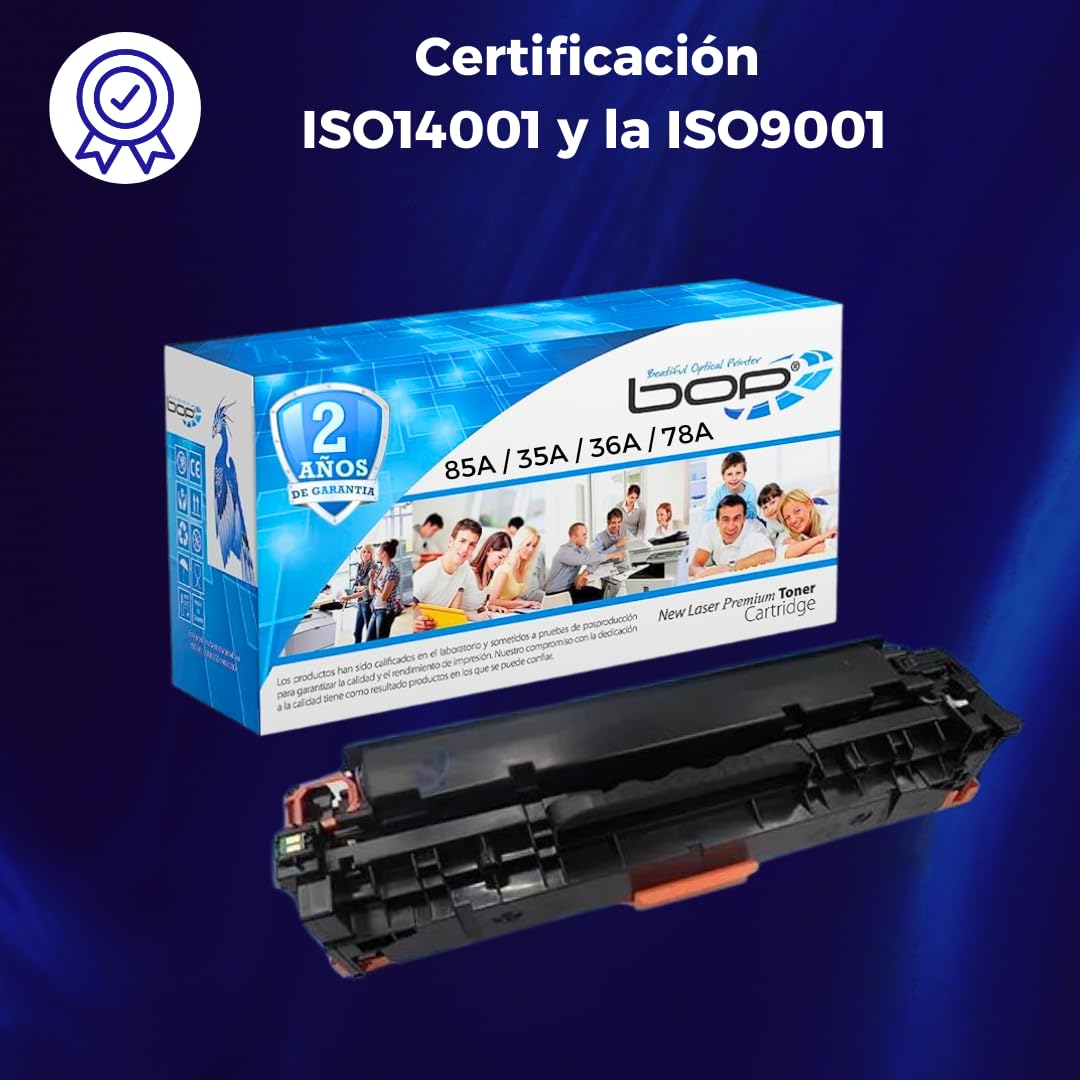 Tóner Genérico Compatible HP LaserJet Negro con 2 Años de Garantía
