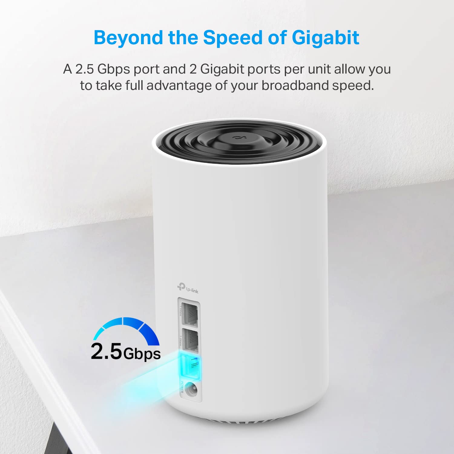 Sistema Mesh WiFi 6E TP-Link Deco AXE5400 Tri-Banda Blanco, Puerto 2.5G WAN/LAN, Cubre hasta 5500 Pies Cuadrados, Banda 6GHz Nueva, Paquete de 3