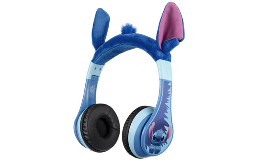 Auriculares Inalámbricos eKids Disney Stitch Azul con Micrófono y Reducción de Volumen para Niños