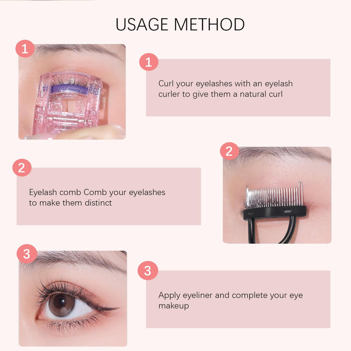(#02 Eyelash Com) Kit profesional de lifting de pestañas con rizador de pestañas, juego de pinceles para cejas, separador de pestañas, cepillo de rímel