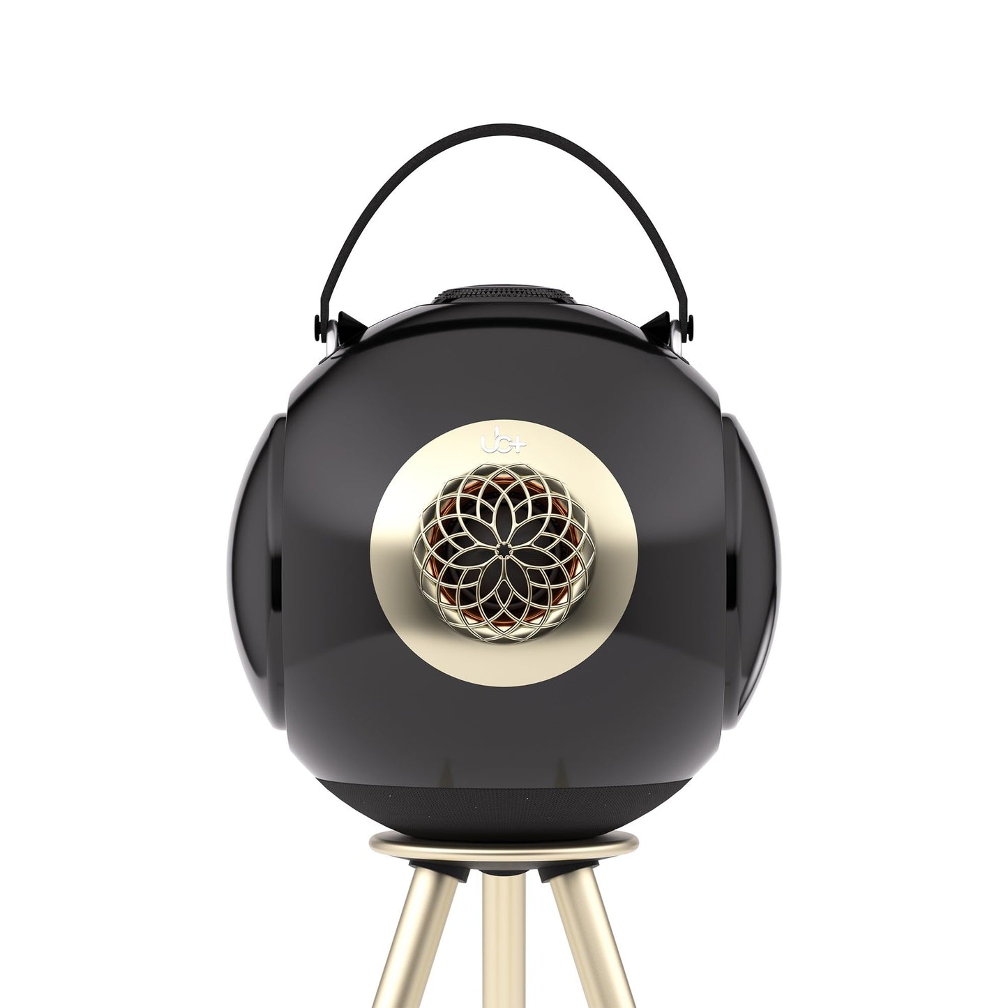 UB+ dB1 doubleBASS - Altavoz Bluetooth impermeable | Sonido Hi-Fi de 40 W con graves profundos, tiempo de reproducción de 20 horas, emparejamiento IPX5 y TWS (negro brillante con trípode)