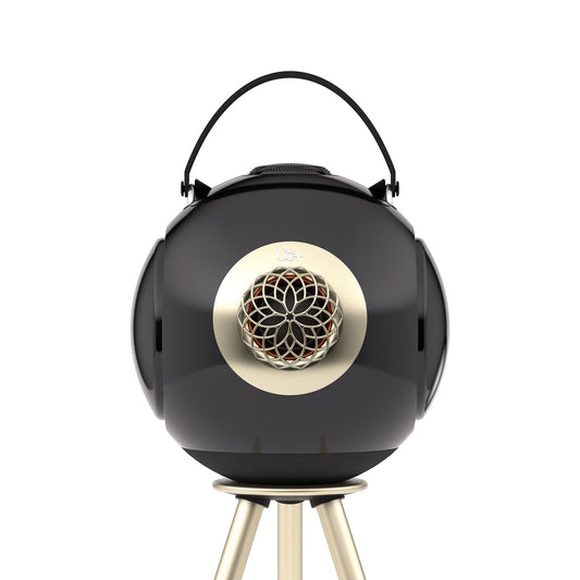 UB+ dB1 doubleBASS - Altavoz Bluetooth impermeable | Sonido Hi-Fi de 40 W con graves profundos, tiempo de reproducción de 20 horas, emparejamiento IPX5 y TWS (negro brillante con trípode)