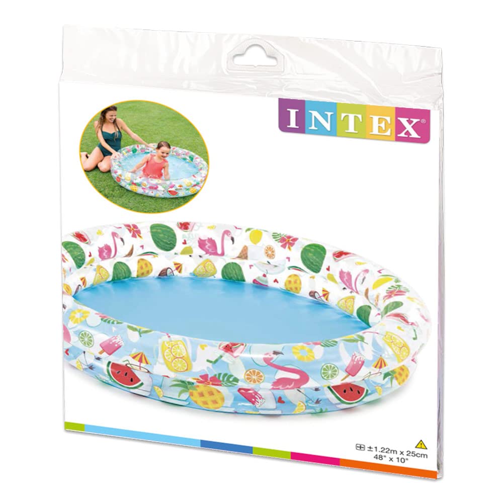 Intex - Piscina Inflable con 2 Anillos para niños (48 x 10 Pulgadas) [Estilos Surtidos]