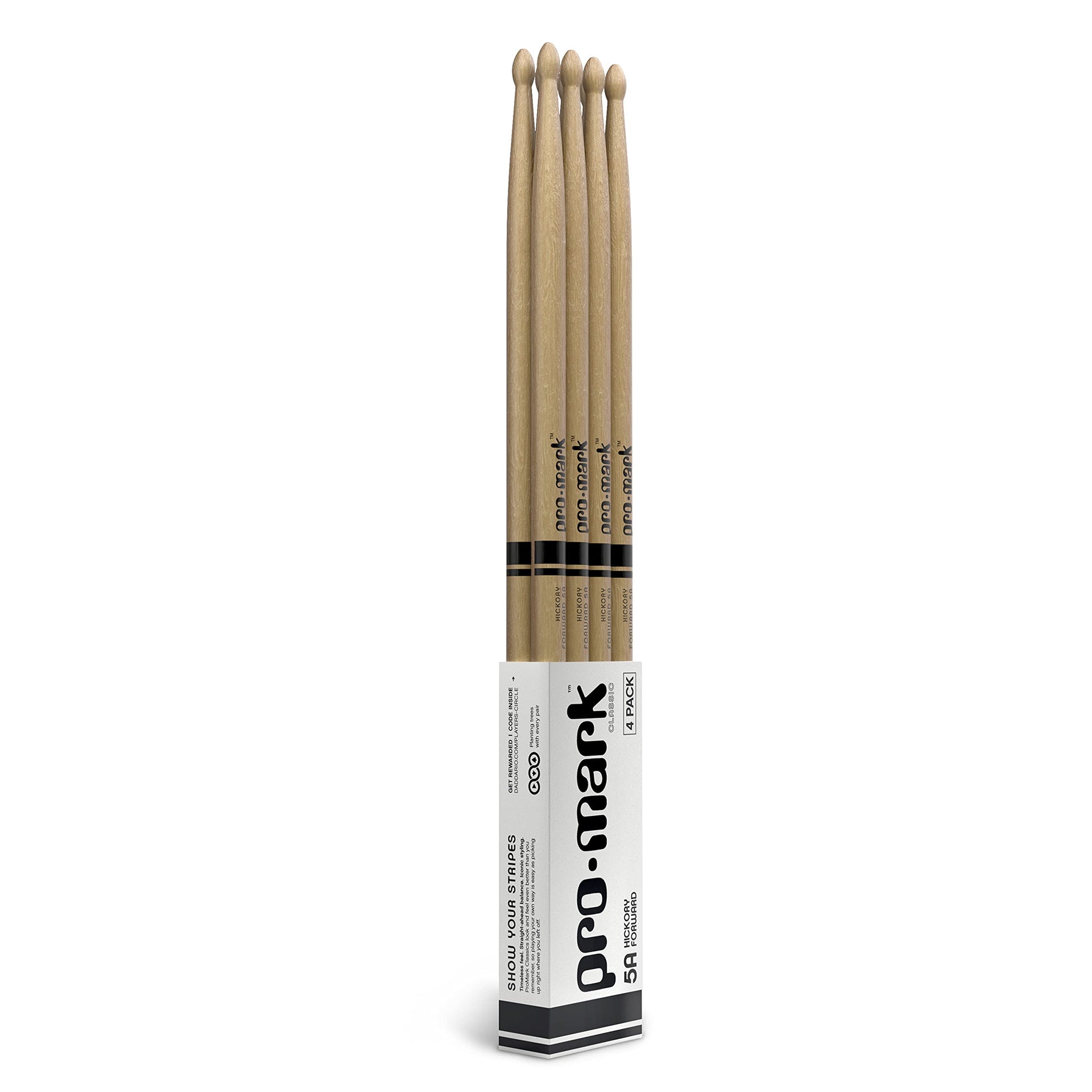 Promark Hickory Classic 5A 4-Pack TX5AW-4P
