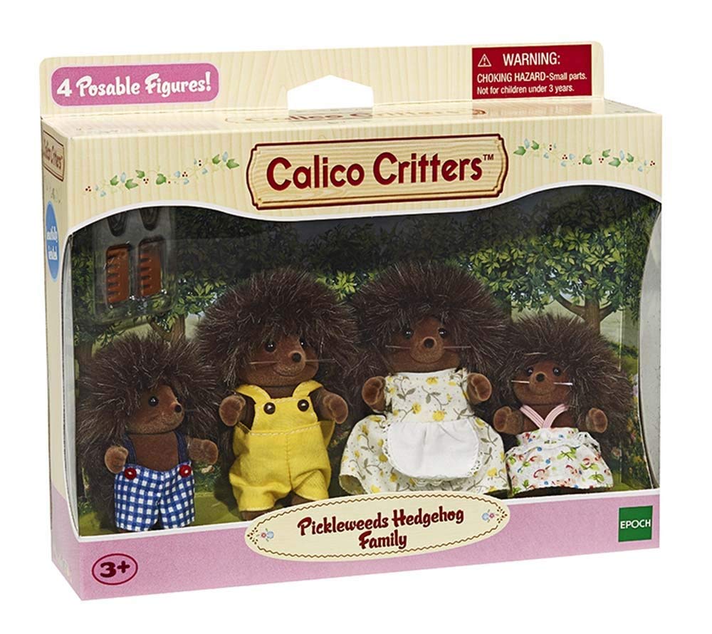 Calico Critters, Pickleweeds - Familia de erizos, muñecas, Cifras de casa de muñecas, Juguetes coleccionables