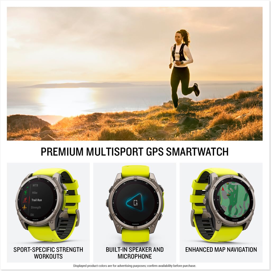 Reloj Garmin Fenix 8 Zafiro Solar 51 mm Grafito Amper Yellow