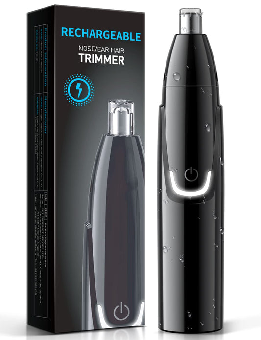 Recortadora de Pelo Recargable 2022 en Negro con Cuchillas de Doble Filo para Hombre y Mujer