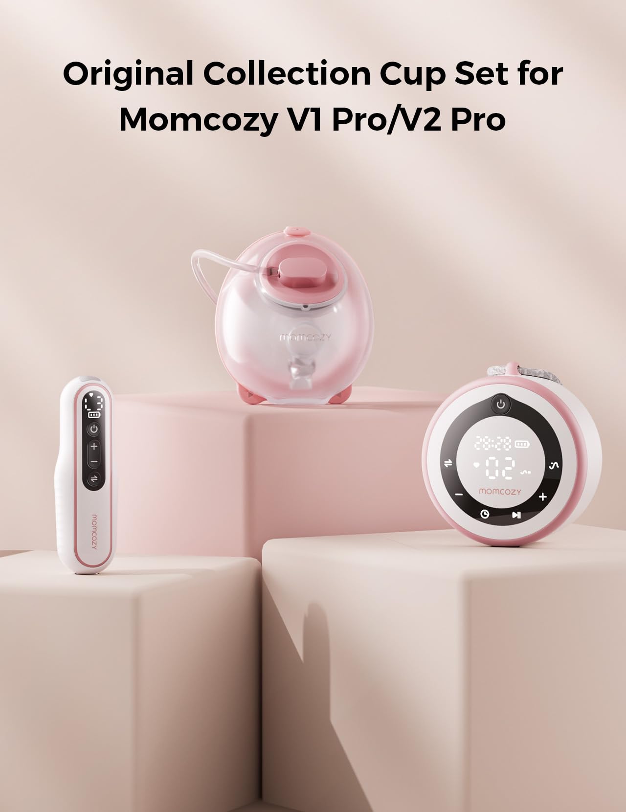Momcozy Recolectores de Leche Originales Completos, Solo Compatible con V1 Pro/V2 Pro, 2 Piezas