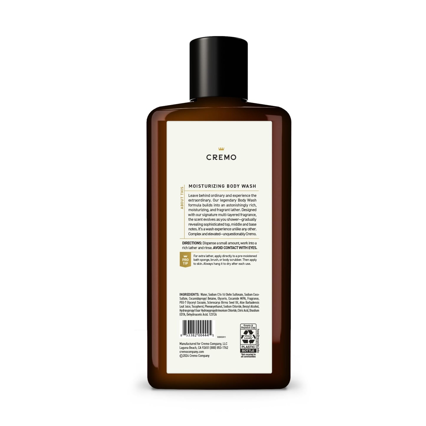 Cremo All Season Body Wash, Sage & Citrus, 16 oz. 2-pack
