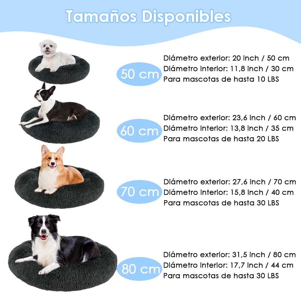 Cama para Mascota SlowTon Súper Suave Lavable Felpa Antideslizante Resistente Impermeable para Perros y Gatos Medianos y Pequeños