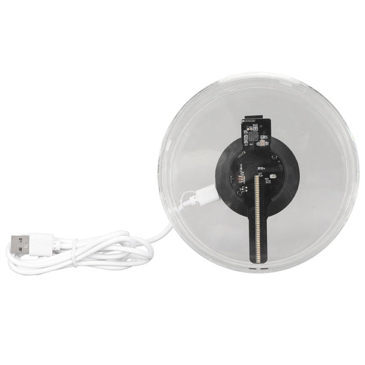 ASHATA Ventilador de Holograma 3D, Ventilador de Holograma con Proyector WiFi, Pantalla de 3,3 Pulgadas, Control Remoto de Aplicación WiFi, Altavoz Incorporado