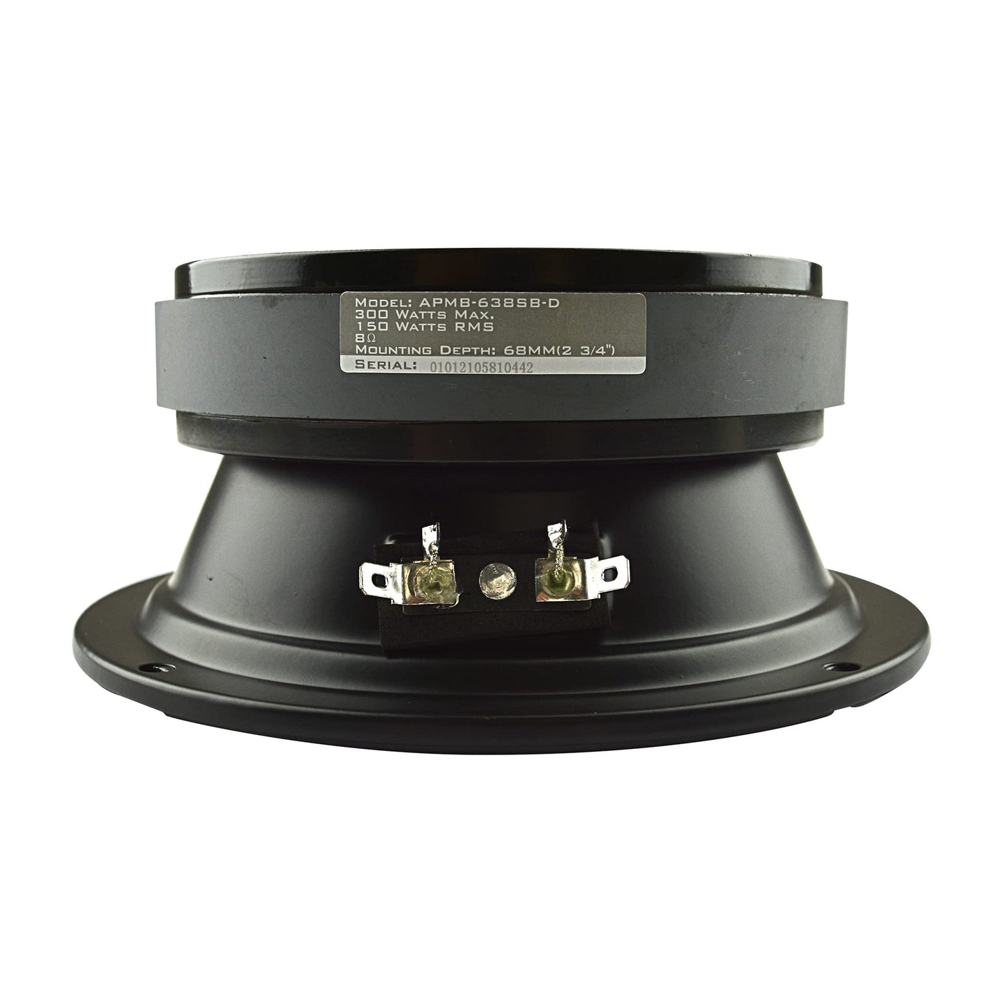 Audiopipe Altavoz de baja frecuencia media de 6 pulgadas (APMB-638SB-D), 300 vatios, cesta de acero sellada trasera, bobina de voz KSV de 1.5 pulgadas, imán de 42 onzas, 8 ohmios