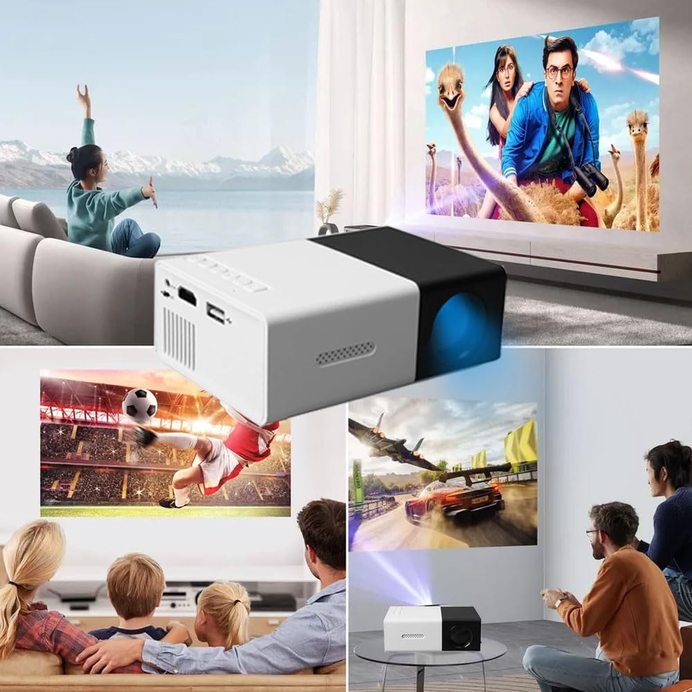 Mini Proyector HD Portátil WiFi soporte 1080P para Cine en Casa y al Aire Libre