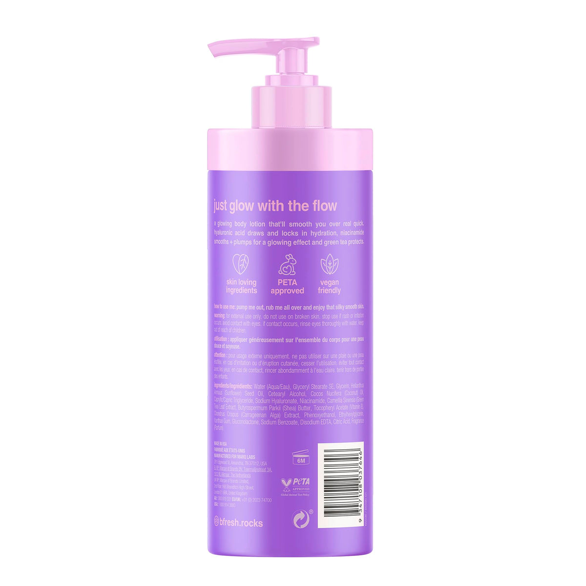 Loción Corporal B.fresh Hidratante Suaviza Aclara y Nutre 355ml Coco