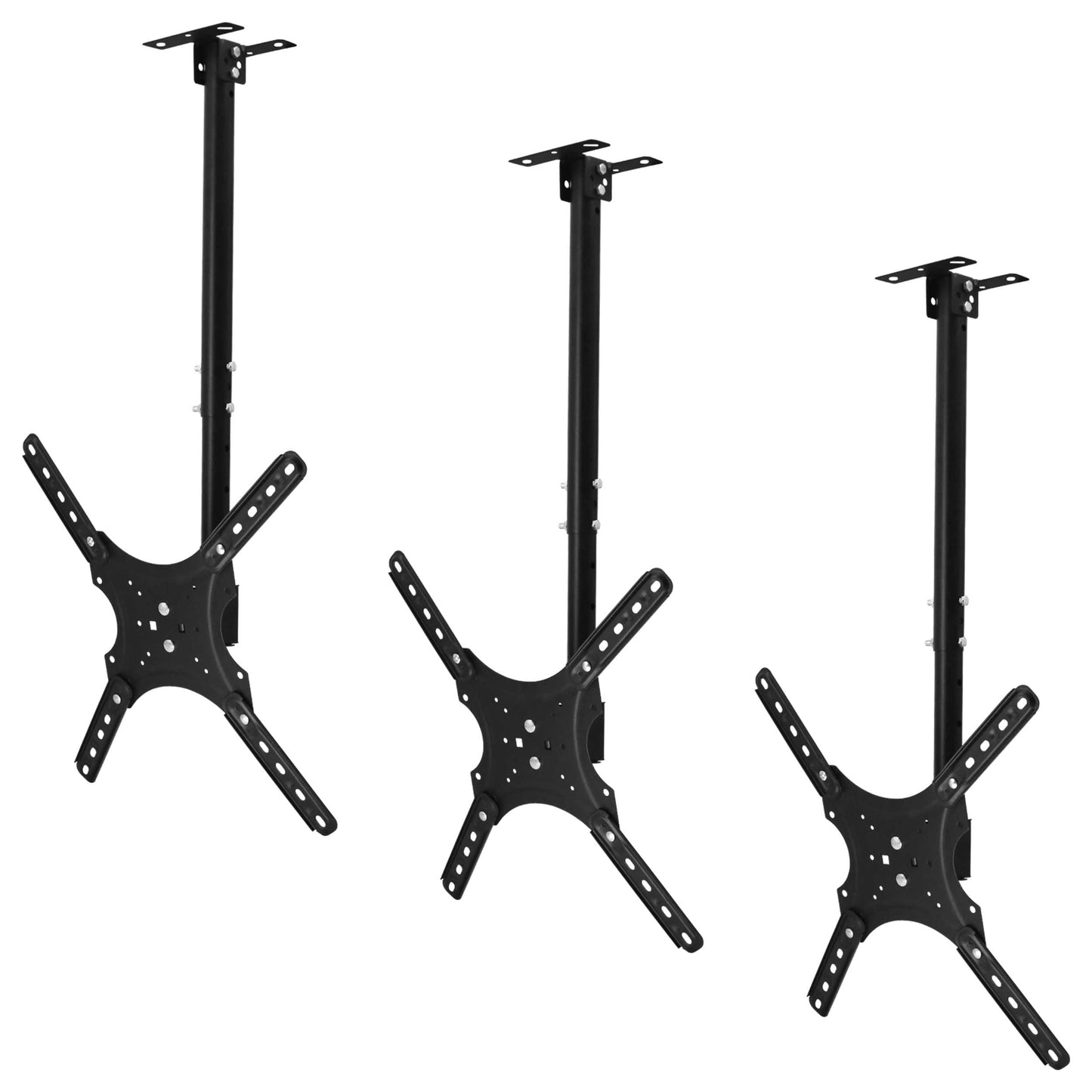 Lucky Owl Kit de 5 Soportes de TV inclinable en Techo de 26"-55" Pulgadas Soporte de TV (DN04-C2655) Giratorio 360° Carga máxima de 30 kg VESA 400X400 Resistente Material Reforzado.