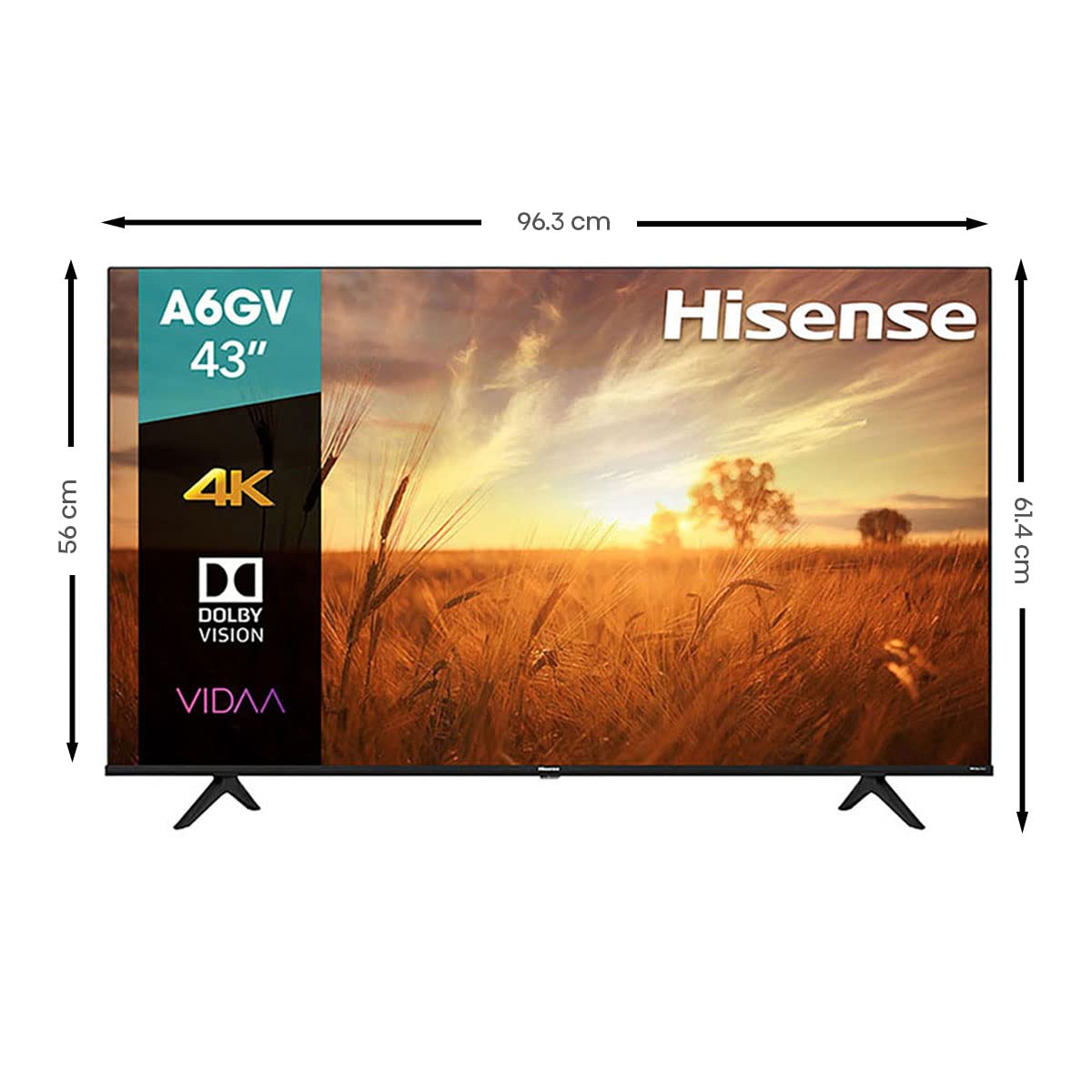 Hisense Pantalla 43" 4K Smart TV UHD 43A6GV VIDAA (2021)