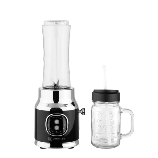 FRIGIDAIRE ESMM100-BLACK - Licuadora personal para batidos y batidos, encimera, apta para lavaplatos, sin BPA, alta potencia, 300 W, negro