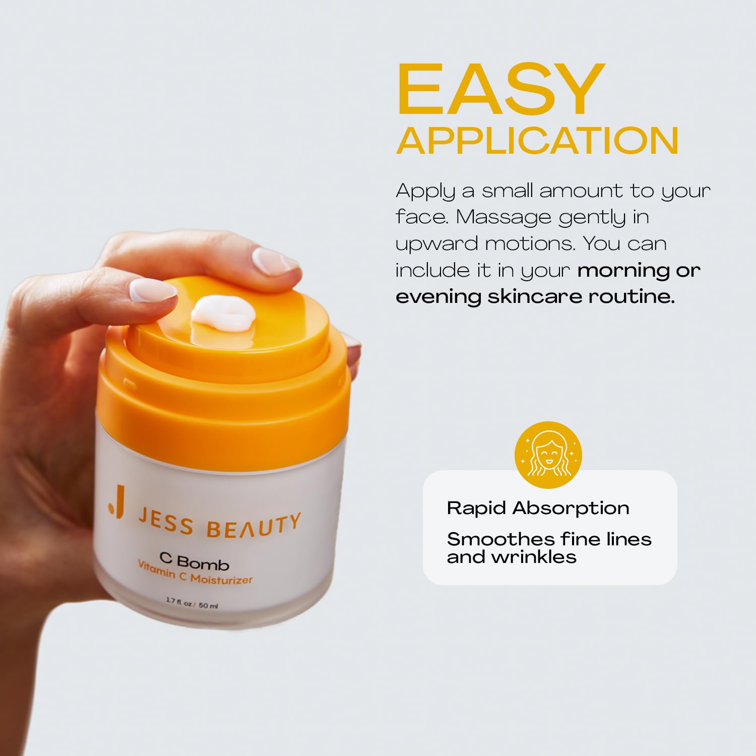 JESS BEAUTY- | Cuidado de la piel C Bomb Crema hidratante facial con vitamina C Tono de piel uniforme | Crema hidratante facial para el cuidado de la piel