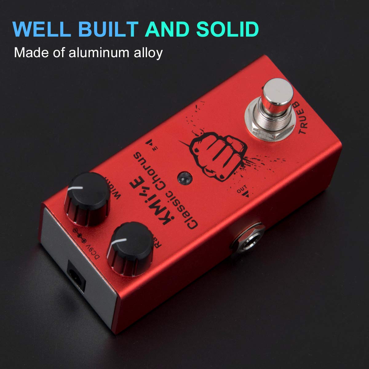 lotmusic Pedal de efectos de guitarra eléctrica Mini tipo único DC 9V True Bypass (Classic Chorus)