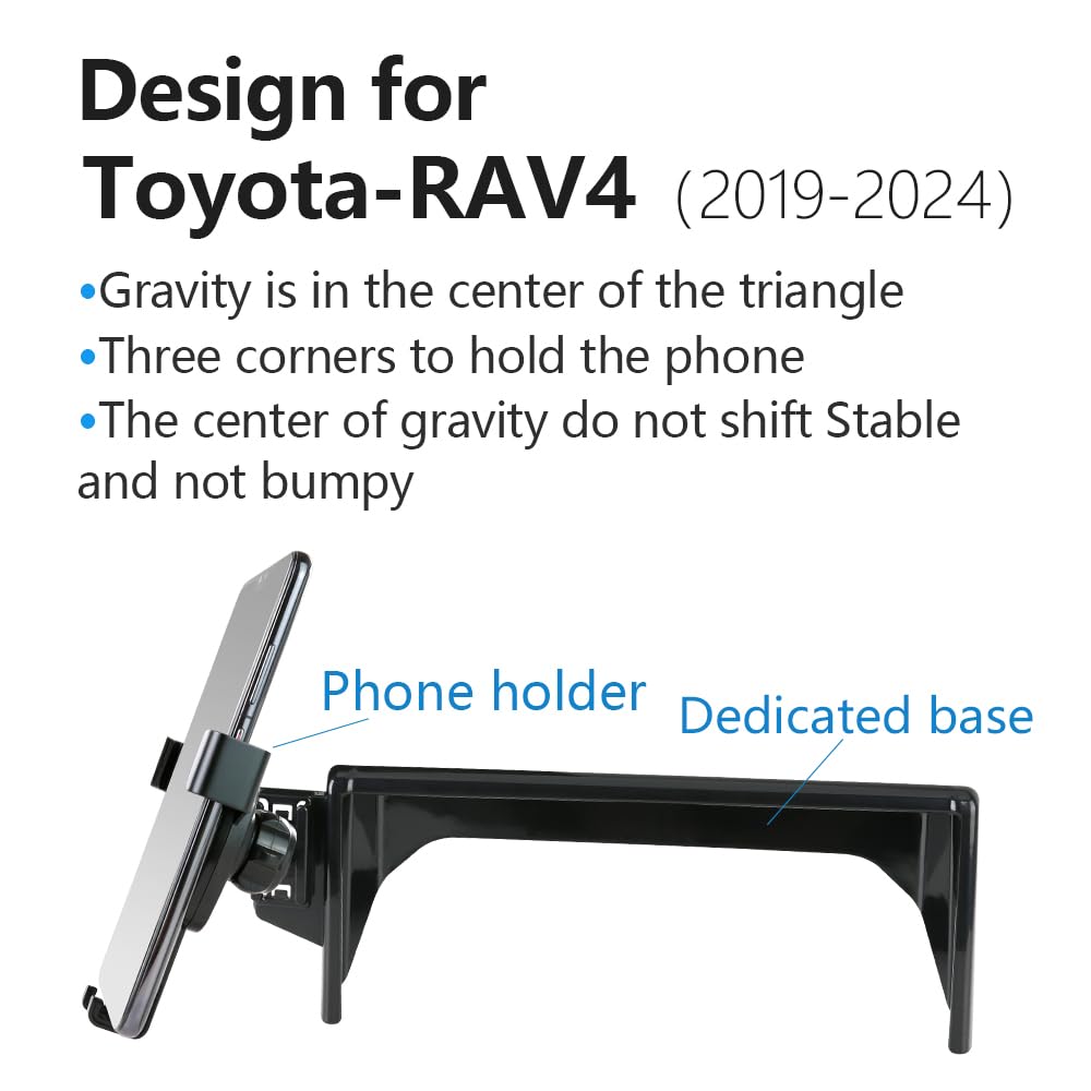 Soporte de Teléfono Musttrue para Coche Toyota RAV4 LX XLE 2019-2025 Hybrid LE SE Woodland Prime SE Interior