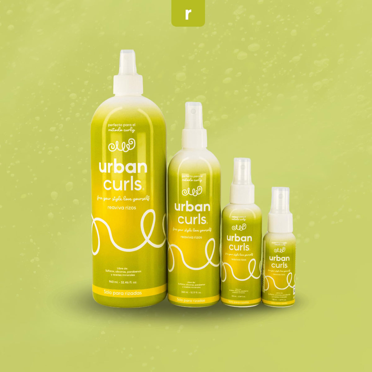 URBAN CURLS Reaviva Rizos 360 ml – Activador para Definir Rizos – Hidratación y Control de Frizz – Sin Sulfatos, Parabenos, Siliconas ni Aceites Minerales – Ingredientes 100% Naturales y Orgánicos