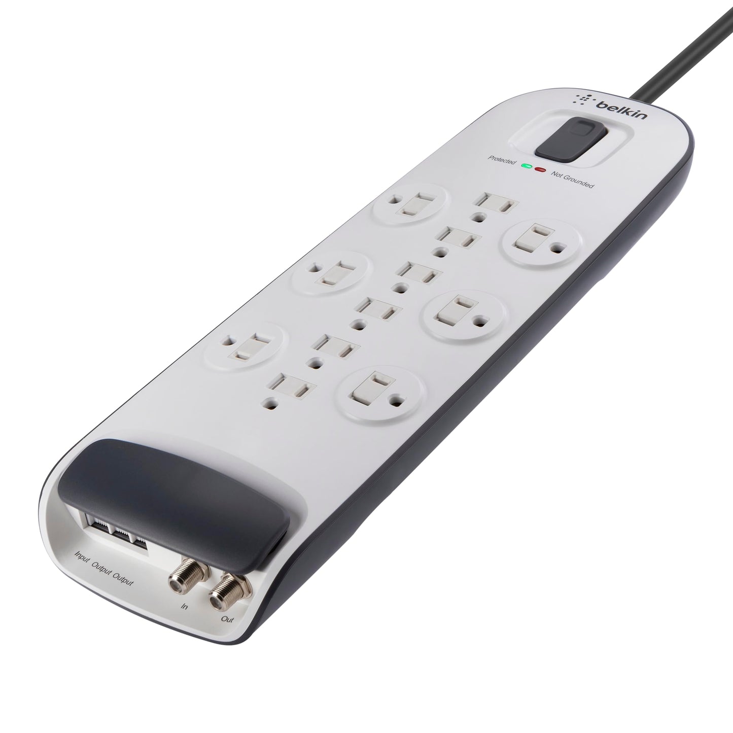 Belkin supresor de tensión con 12 salidas con cable y satélite; protección telefónica