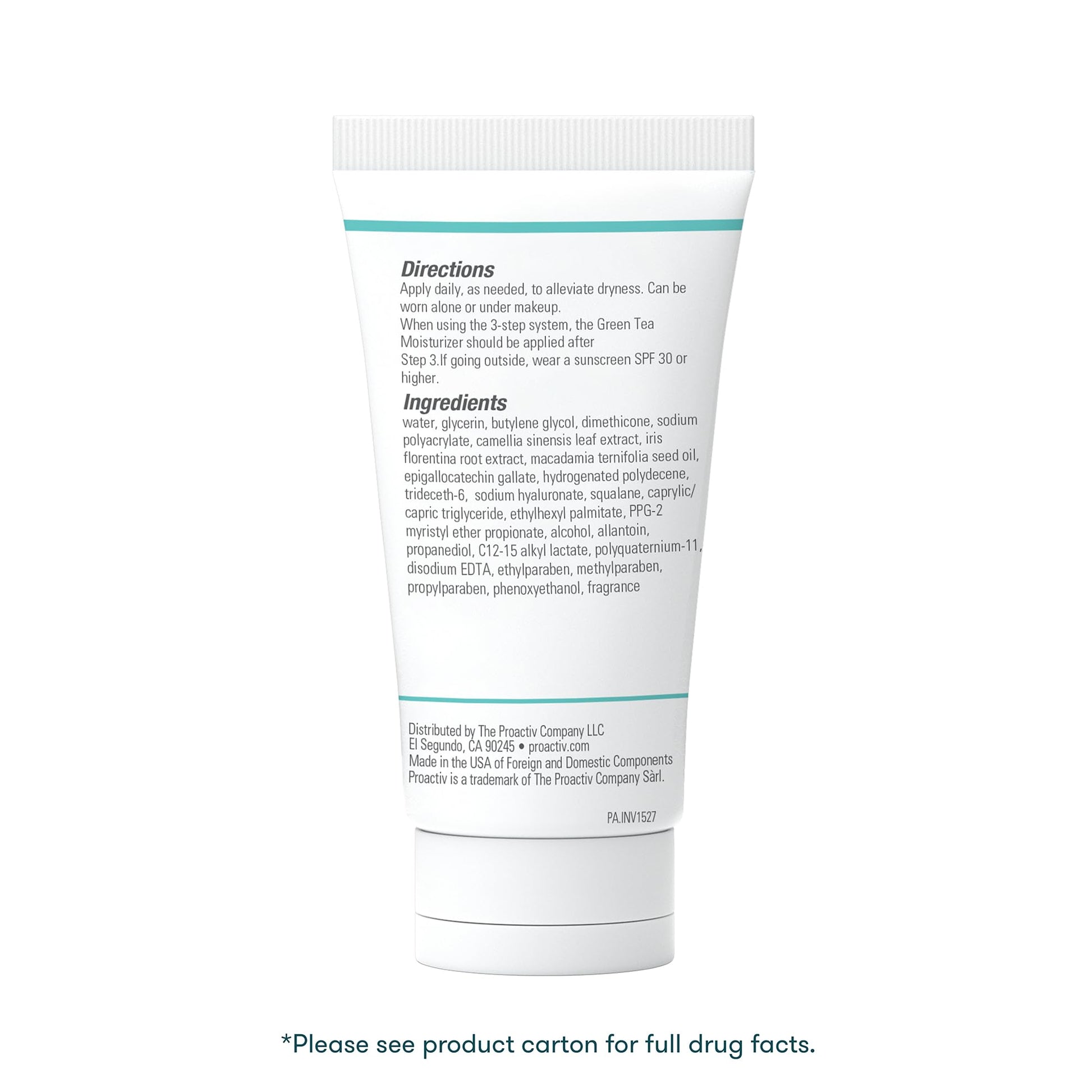 Proactiv Hidratante de té verde y ácido hiularónico para piel seca, hidratante facial para piel grasa, piel seca y piel propensa al acné – 3 onzas