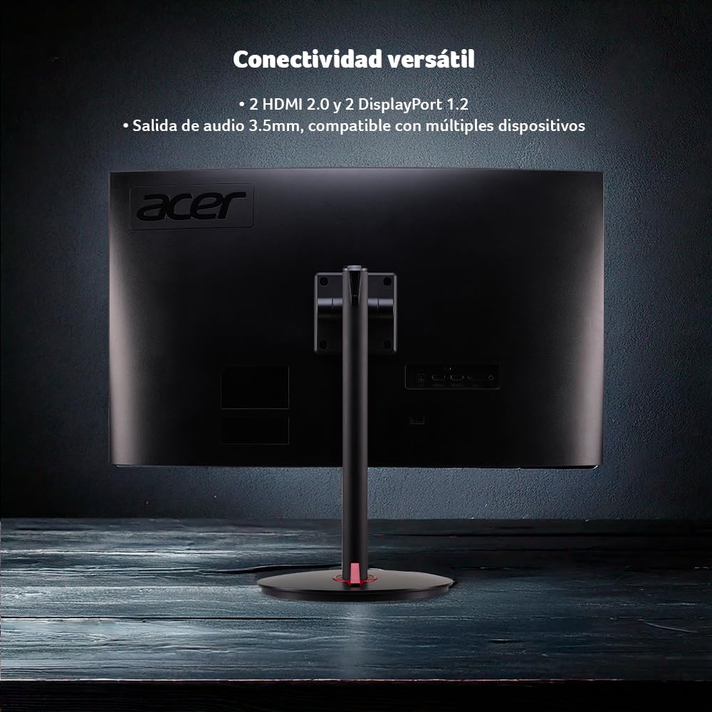 Monitor Gamer Acer Nitro XZ0 Rojo Curvo FHD 27 Pulgadas AMD FreeSync Premium