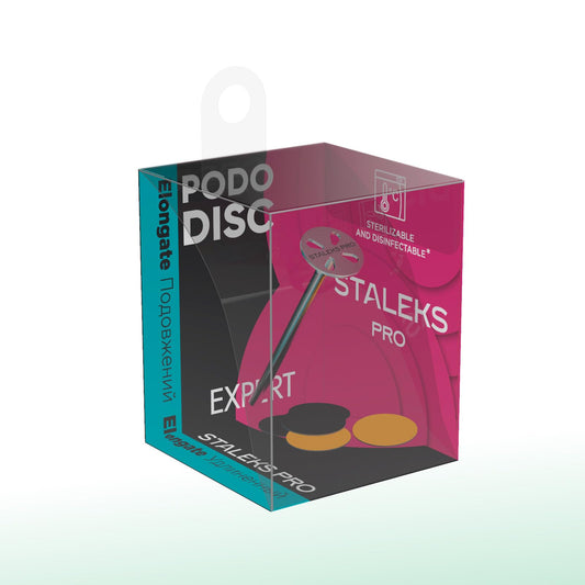 STALEKS PRO PODODISC Disco alargado de pedicura, 0.4 pulgadas, grano 180, 5