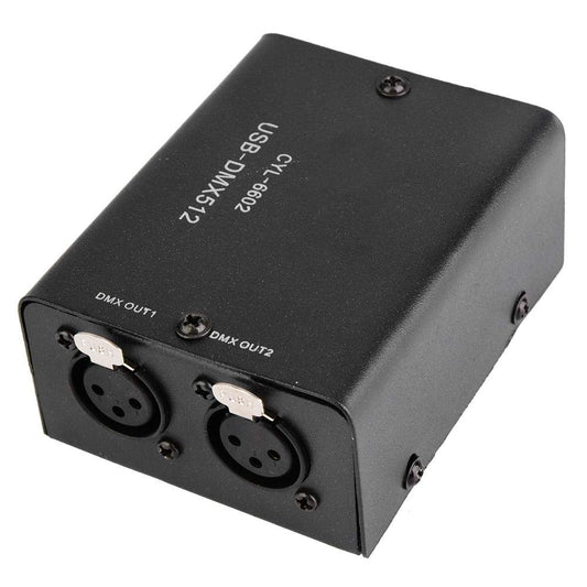 Jimfoty DMX DJ Light Controller, DMX 512 Stage USB Lighting Interface Controller Adaptador DMX para Party Pub Night Club DJ KTV