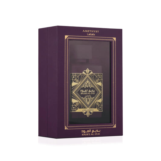 Lattafa Bade'e Al Oud Amethyst for Unisex Eau de Parfum Spray, 3.4 Ounce