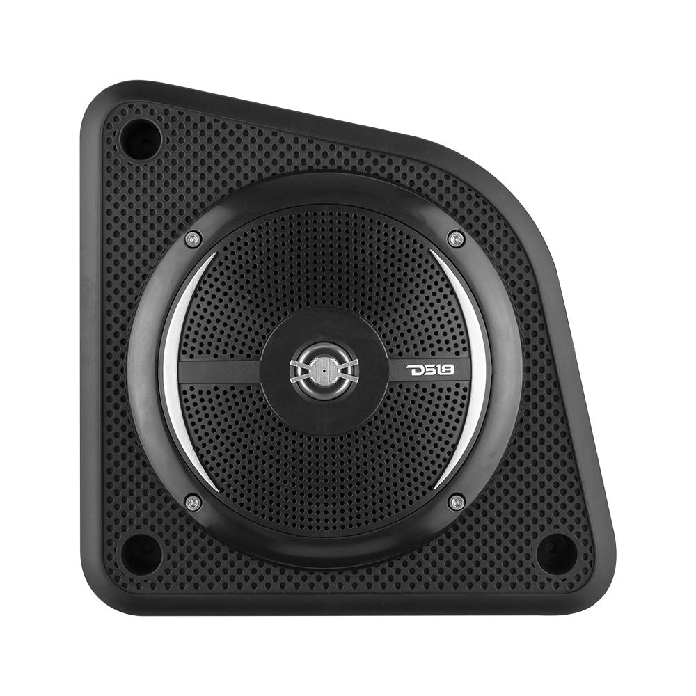 DS18 EN6SLIM/BK Caja de Altavoz Universal de 2 vías de 6.5 Pulgadas, iluminación LED RGB integrada, para Todos los Elementos, UTV, ATV y Jeeps, Carcasa Poco Profunda con Altavoces Resistentes al Agua